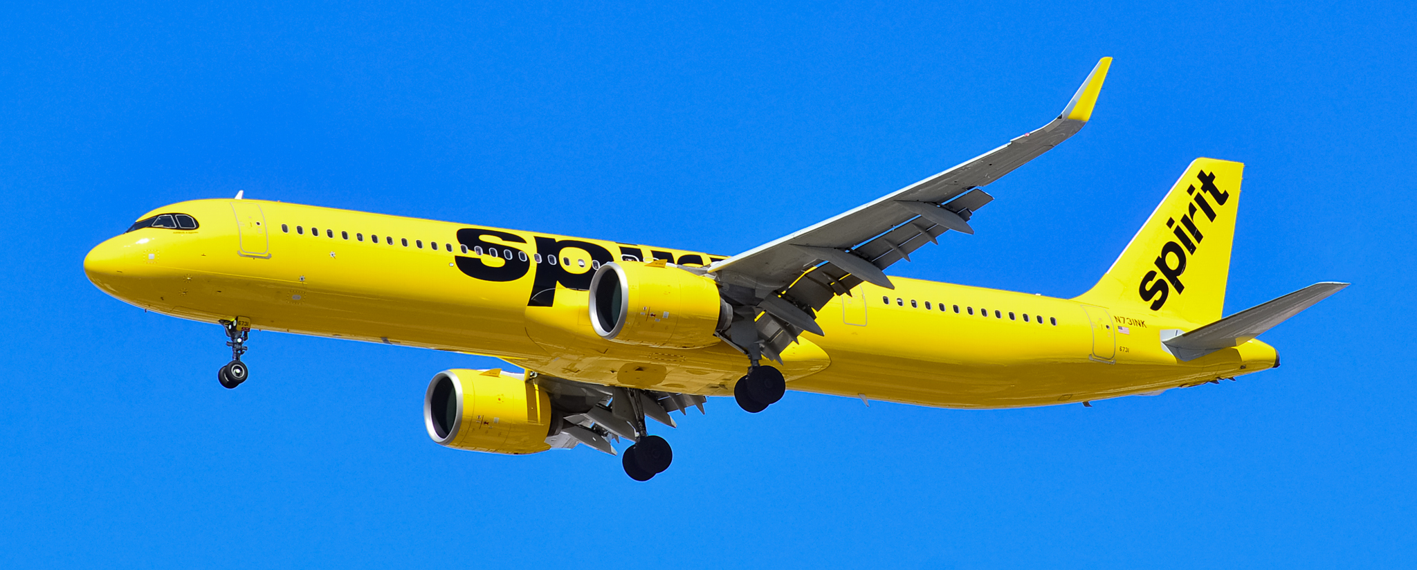Spirit Airlines Airbus A321 in flight 