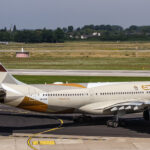 Etihad Airways aircraft on runway