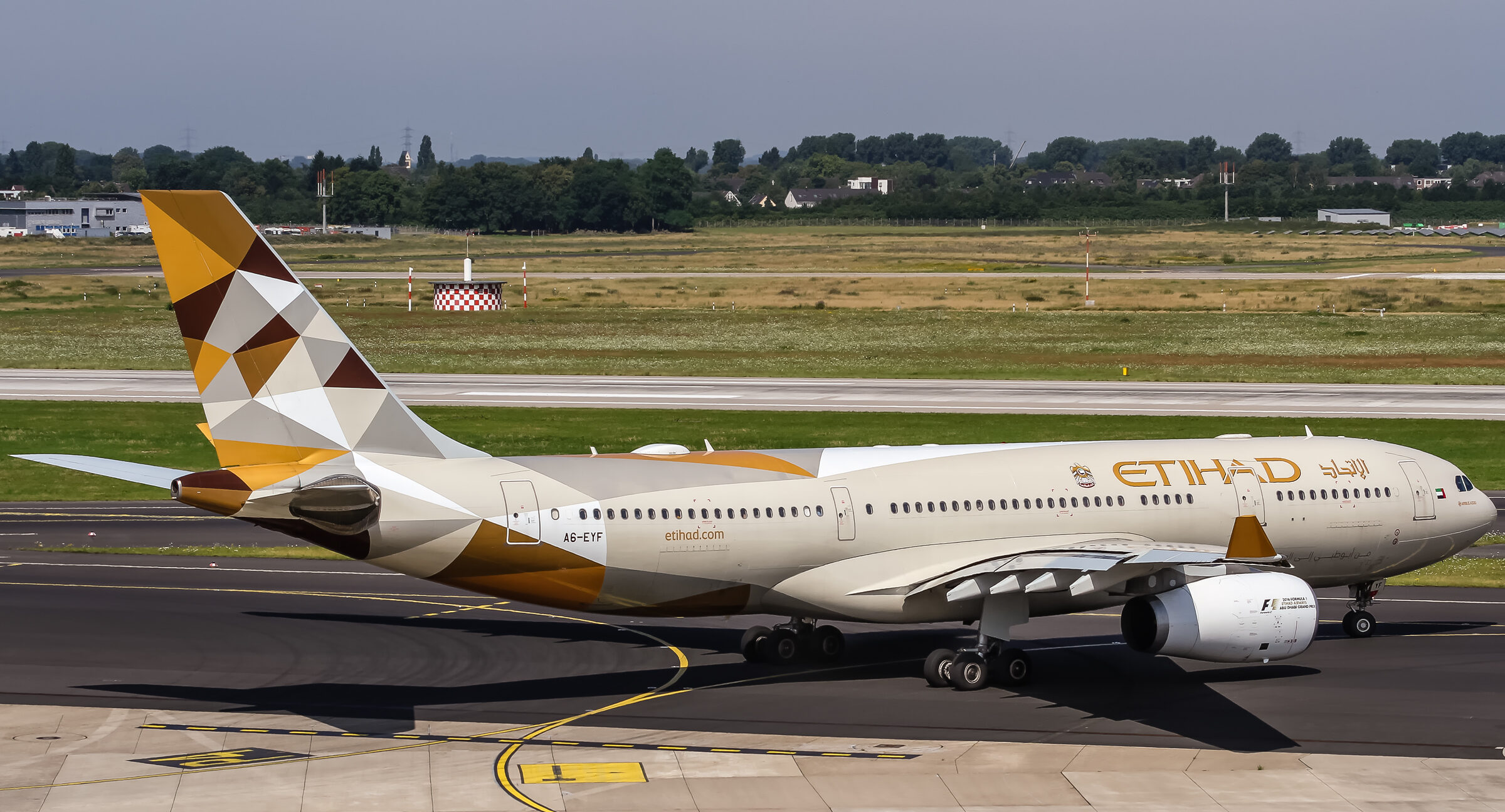 Etihad Airways aircraft on runway