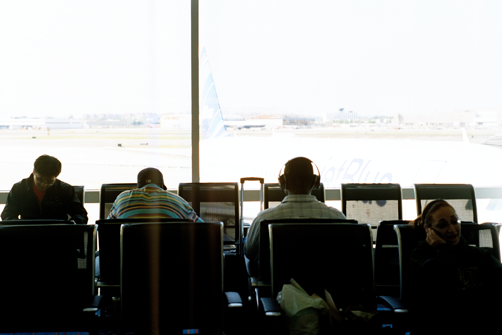 People waiting at the airport