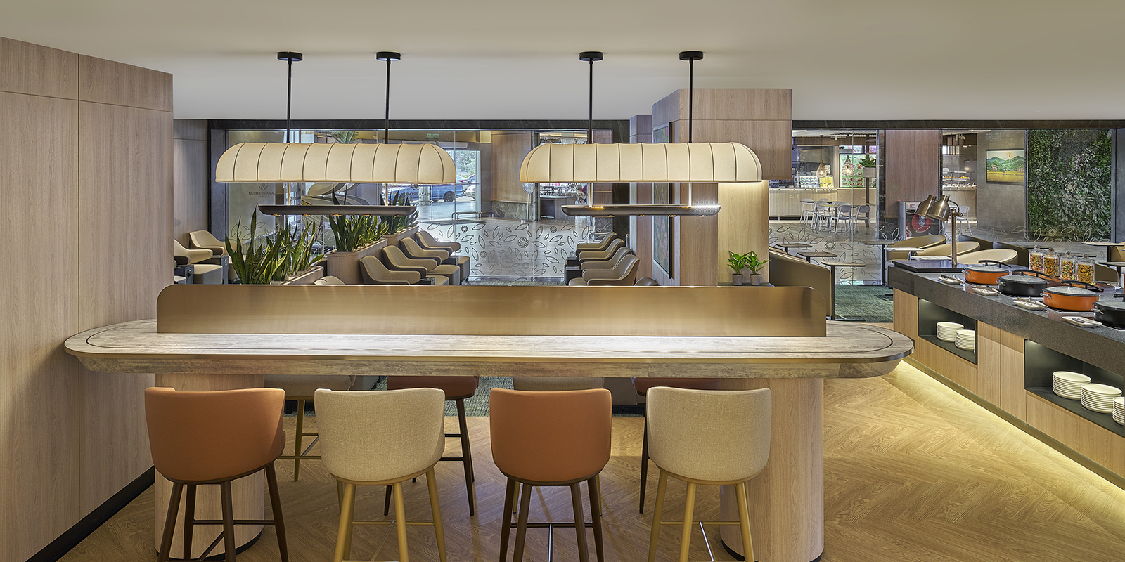 Plaza Premium Lounge breakfast area at Langkawi Airport