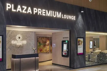 Façade of the Plaza Premium Lounge at Langkawi Airport