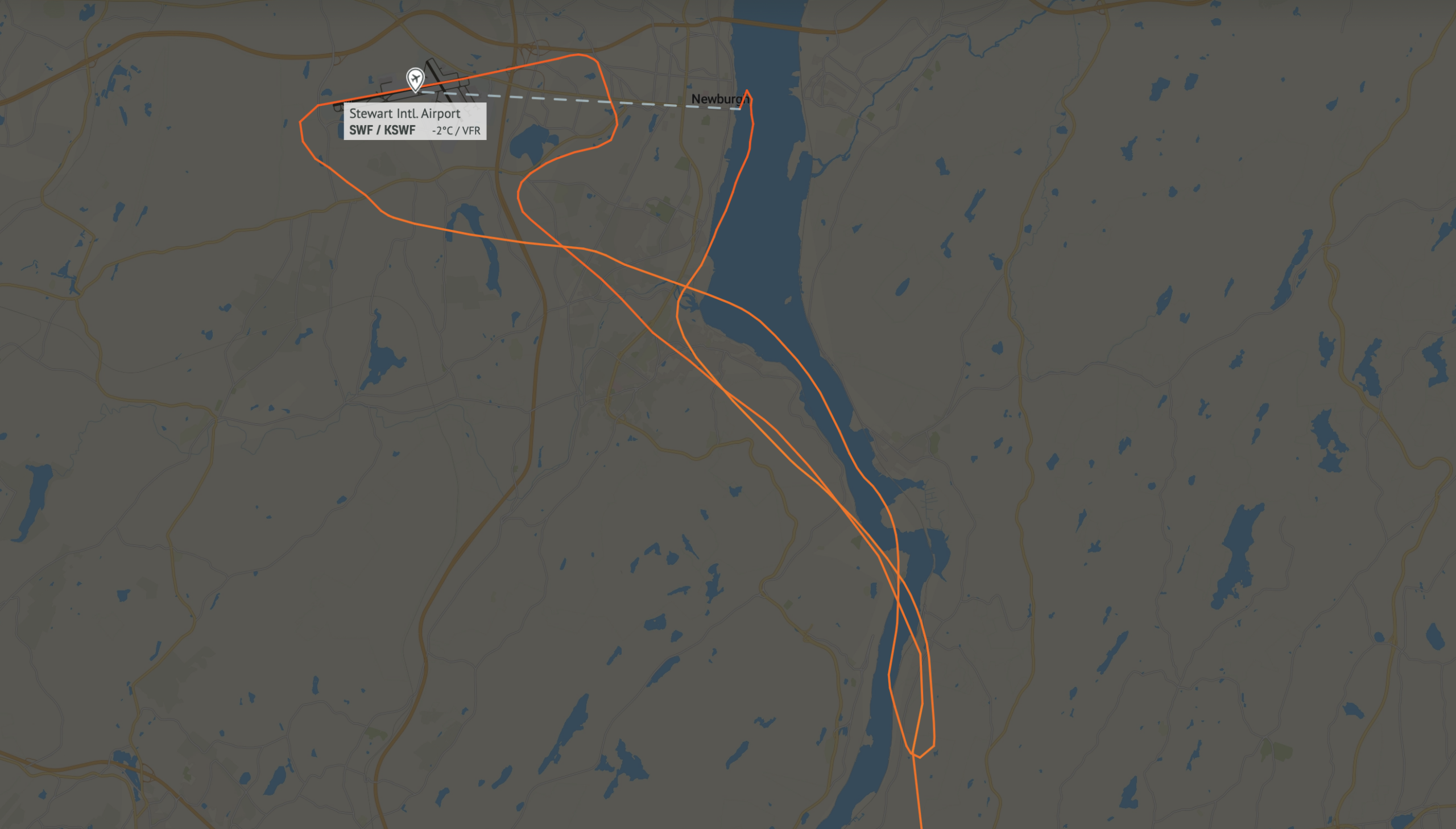 Flight tracking data reveals the path taken by the aircraft before crashing