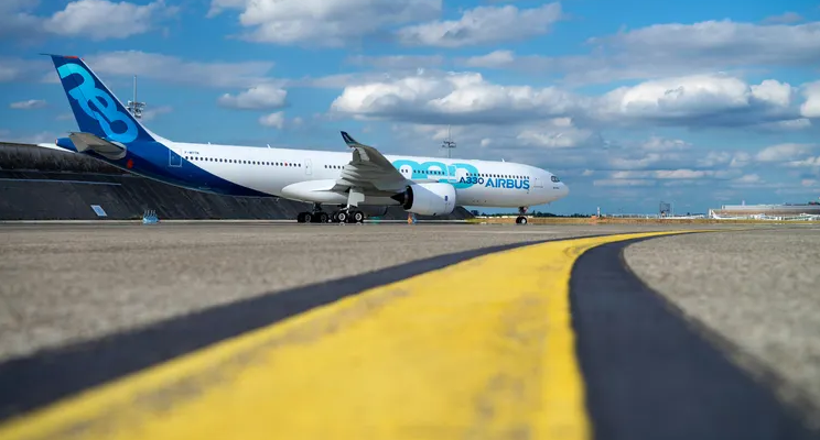 Airbus A330-900 on runway