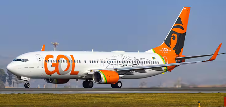 A GOL Airlines Boeing 737 MAX 8 on runway