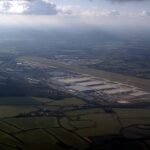 An aerial view of Stansted Airport