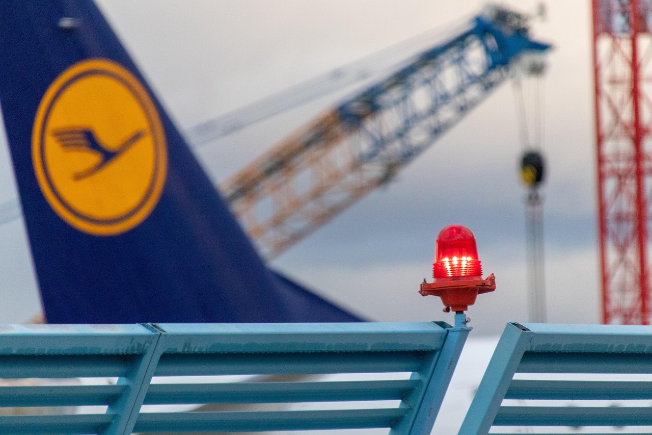 Tail of Lufthansa aircraft