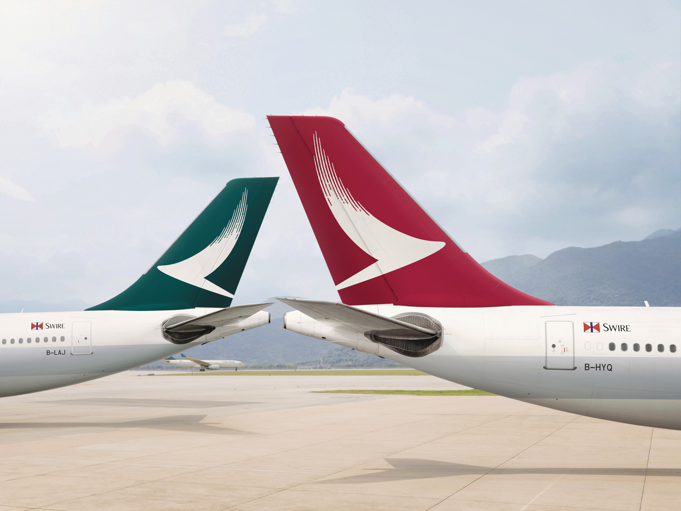 tail of Cathay Pacific aircraft