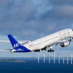 SAS aircraft mid-air