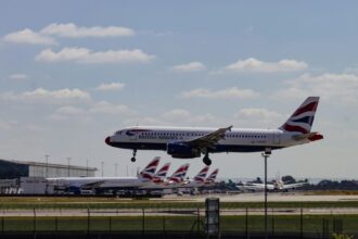 British Airways Aircraft Landing at Heathrow Airport