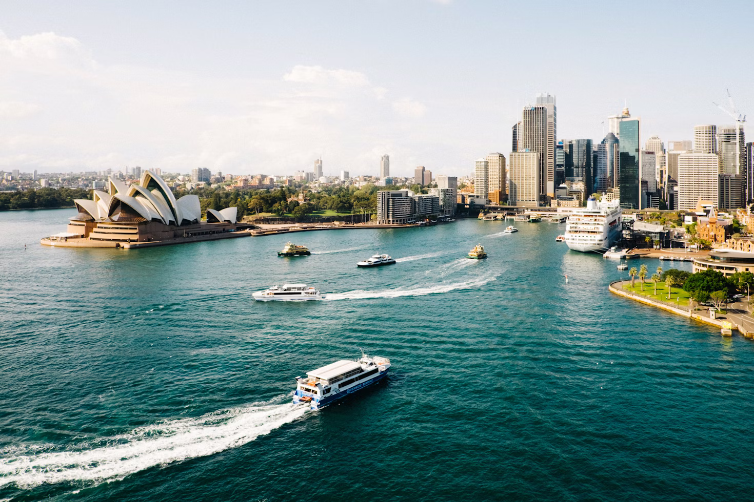 Aerial view of Sydney, Australia.