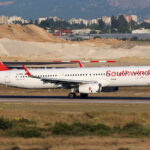Southwind Airlines A321 aircraft, landing at Antalya Airport,