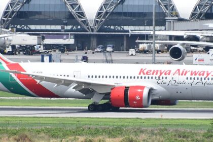 Boeing 787/8 of Kenyan Airlines arriving rwy. 19R at Bangkok-BKK,Thailand