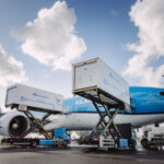 KLM Catering Services loading their services onto KLM aircraft