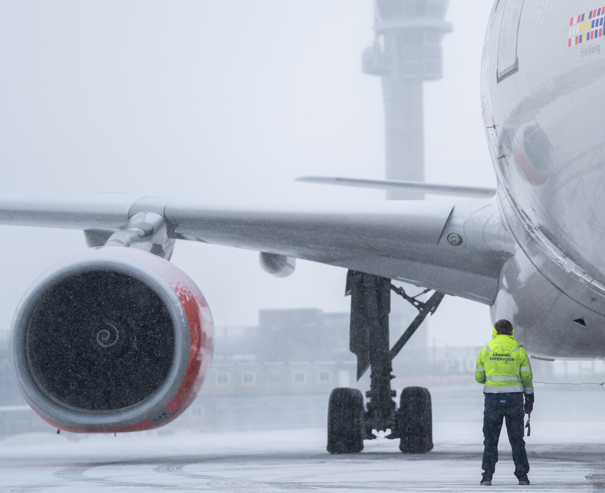 SAS aircraft in winter
