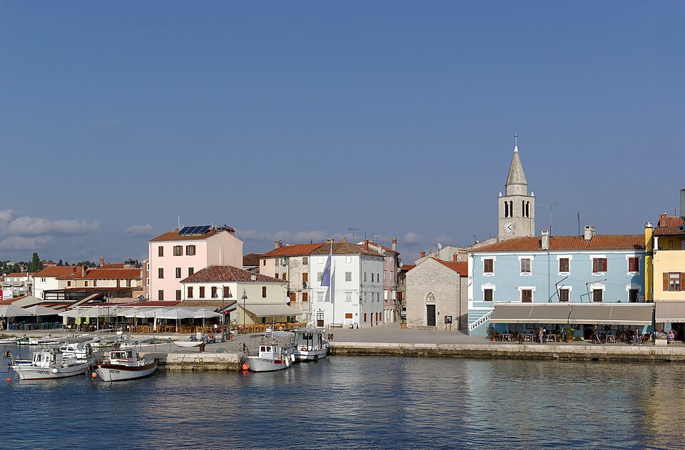 Fazana village captured from the water in Croatia.