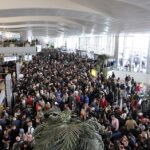 Crowded Terminal at Cairo Airport.