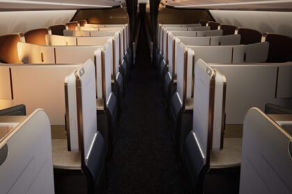 Inside of Air Canada cabin