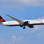 Air Canada Boeing 787-9 Dreamliner aircraft towards Newark Liberty Airport