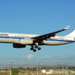 Air China Airbus A330-243 landing at Roma Leonardo da Vinci