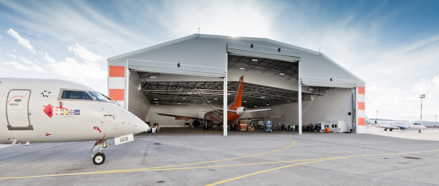 An MRO (maintenance, repair, overhaul) facility