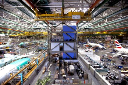 The interior of Boeing Everett factory