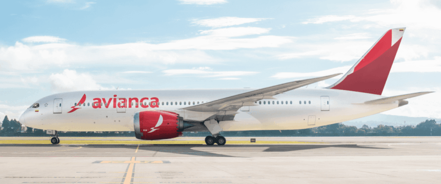 Avianca Boeing B787 aircraft left-hand side view
