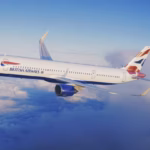 British Airways Airbus A321neo aircraft in the sky