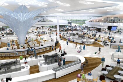 Digital image of the new infrastructural plan for Perth Airport.