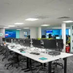 Interior view of the International Airlines Group (IAG) Cargo's new London Operations Control Centre