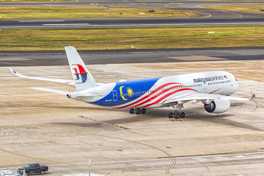 Malaysia A350 on runway