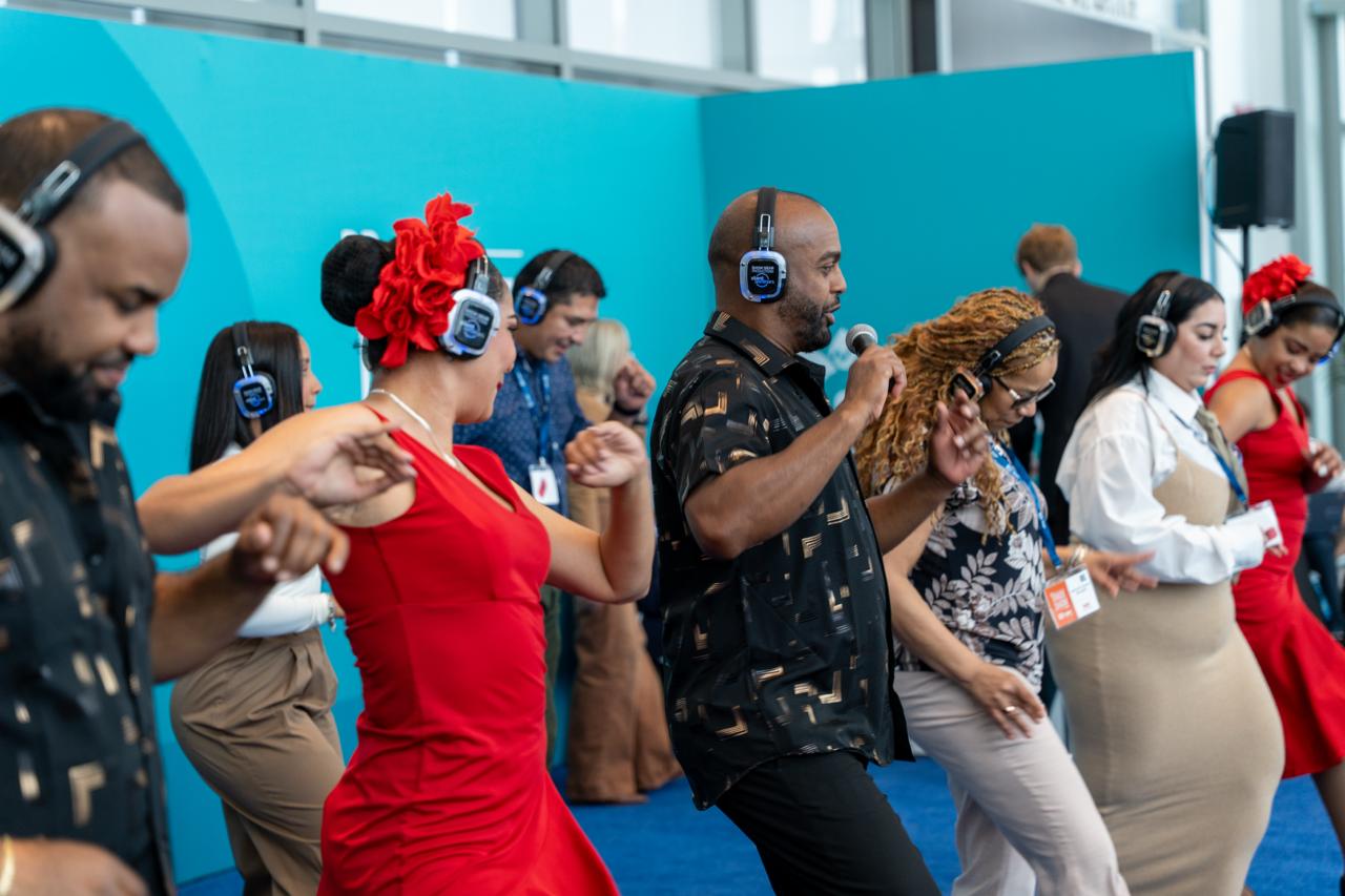 Individuals at a dance class