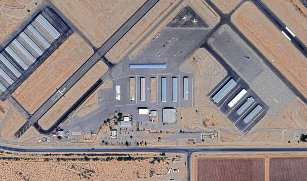 Aerial shot of Marana Regional Airport 