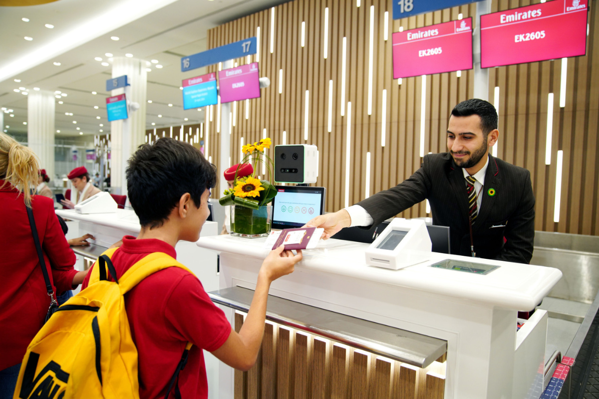 Participant experiencing the check in process