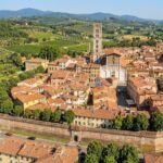 Landscape of a picturesque town Lucca in Italy