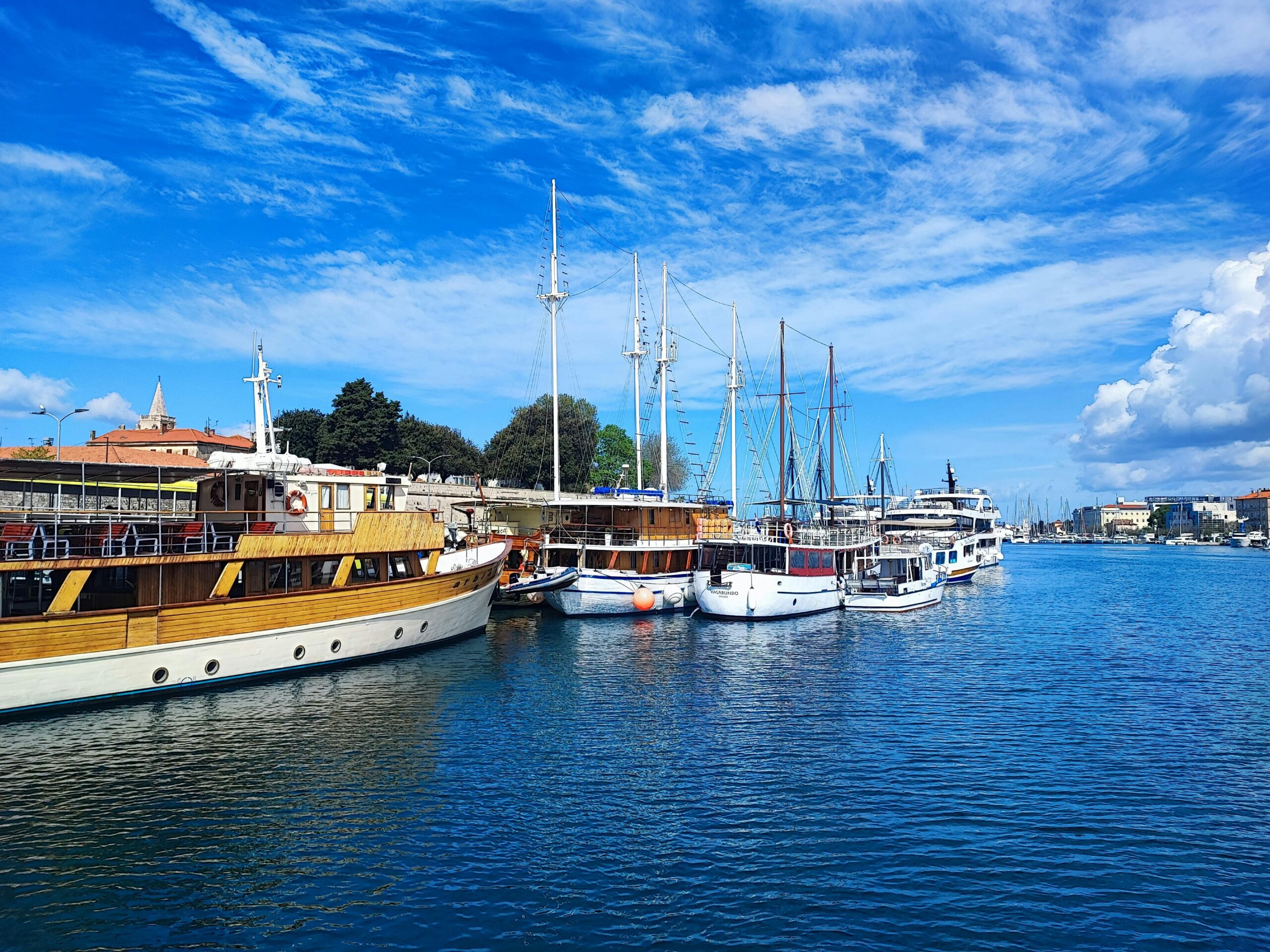 Sailboats in Zadar's Scenic Harbor