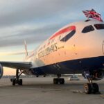 British Airways aircraft stationed at the airport tarmac
