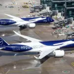 100 years of Lufthansa as a Boeing 787 and Airbus A350 sit side by side