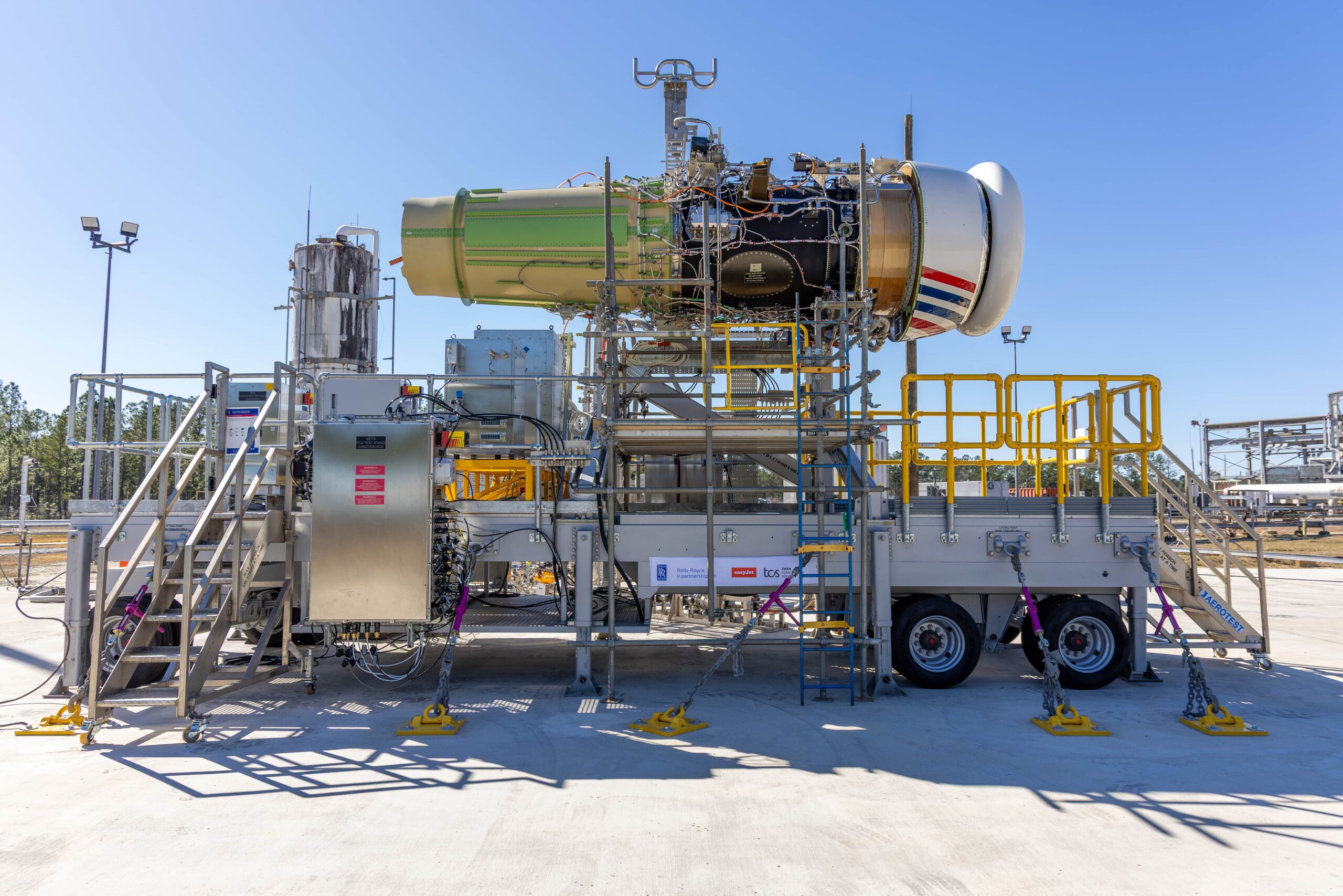 The engine Pearl 15 at the Nasa Stennis Space Centre during the day.