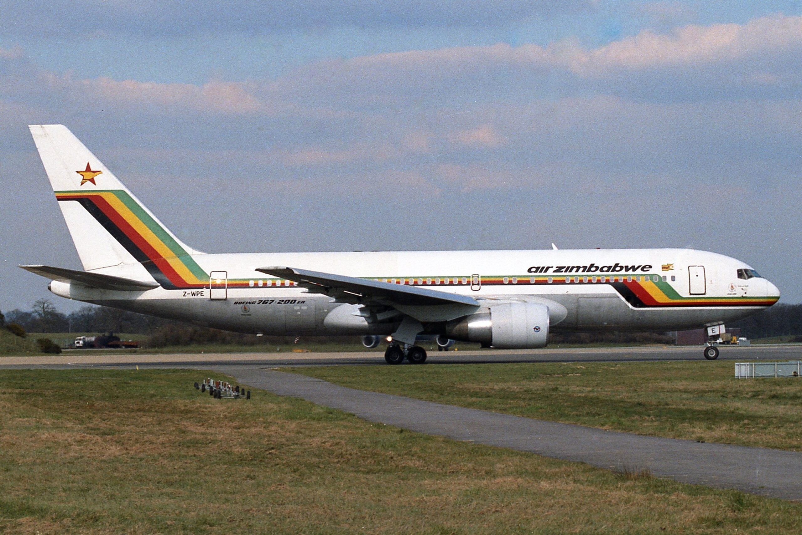 Air Zimbabwe aircraft on the runway