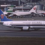 A China Southern Airlines Boeing 737-300 taxis at Hong Kong International Airport in November 1991, highlighting the carrier’s long-standing relationship with Boeing aircraft.
