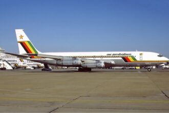 Air Zimbabwe aircraft on the ground