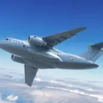 Embraer C-390 Millennium aircraft in the clouds