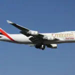 Right-hand side view of Emirates SkyCargo aircraft