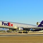 Fed Ex MD-11F on the runway at McCarran International, Nevada, USA