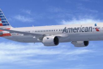 An American Airlines Airbus A321neo.