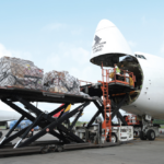 The SF Airlines' plane is being loaded with cargo