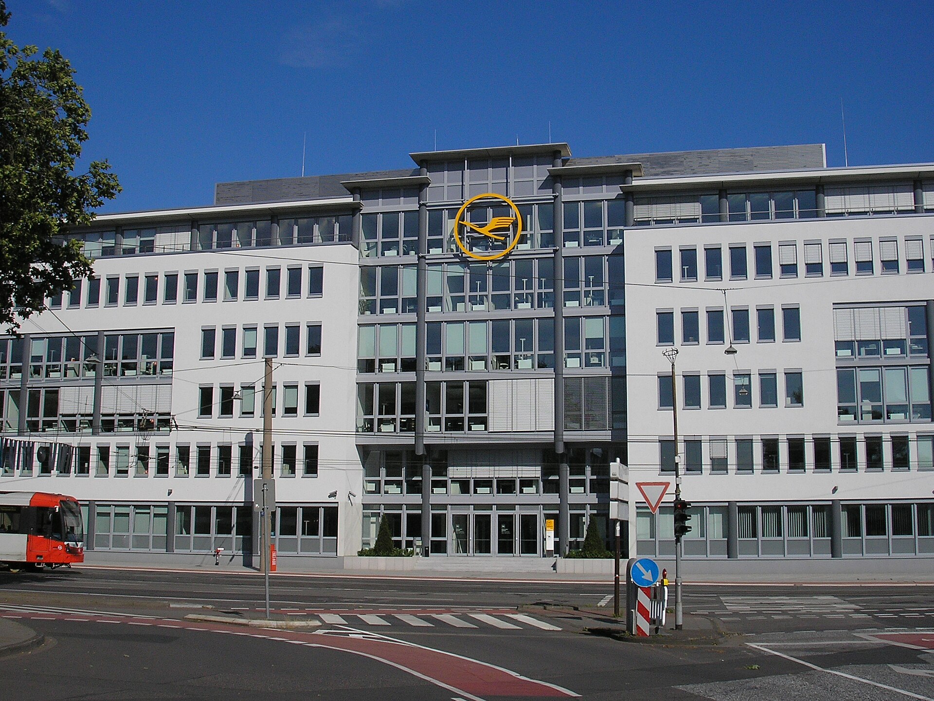 The exterior of Lufthansa headquarters in Cologne, Germany 
