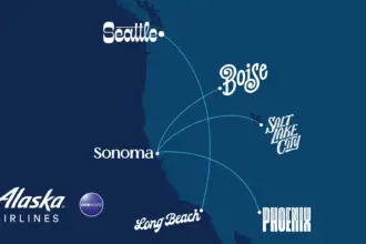 visual map showing the new routes and reintroduction of Seattle to Long Beach route