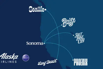 visual map showing the new routes and reintroduction of Seattle to Long Beach route